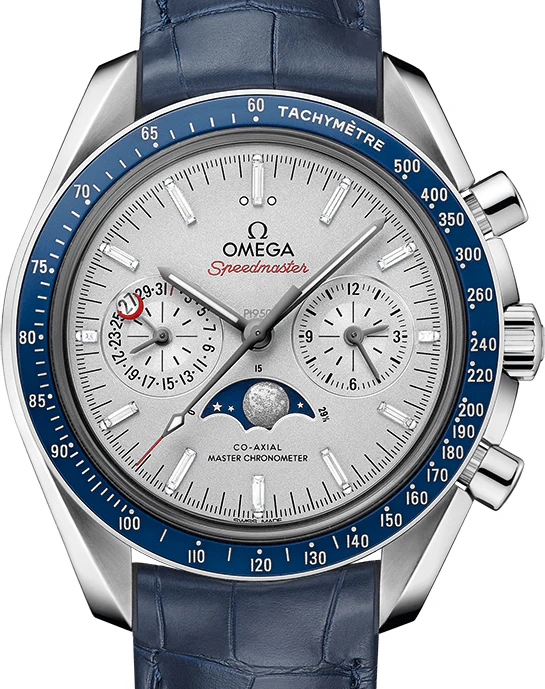 Omega Speedmaster Two Counters MoonPhase Platinum & Ceramic Men's Watch - Image 2