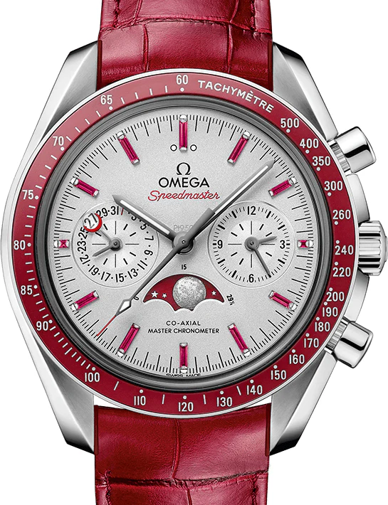 Omega Speedmaster Two Counters MoonPhase Platinum & Ceramic Men's Watch - Image 2