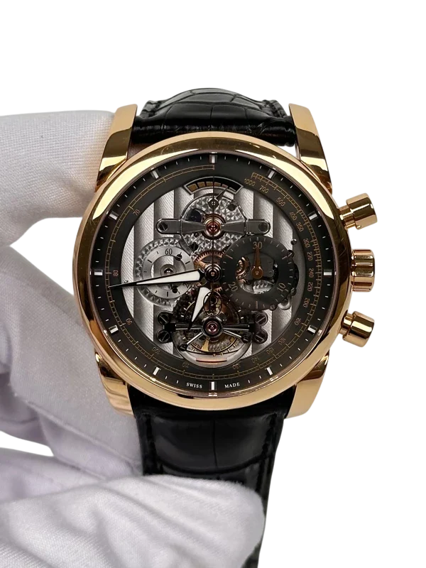 Parmigiani Fleurier Tonda Tondagraphe Rose Gold Openworked Graphite Tourbillon 18K Rose Gold Men's Watch - Image 2