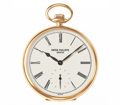 Patek Philippe 18K Yellow Gold with White Lacquered dial Pocket Men's Watch