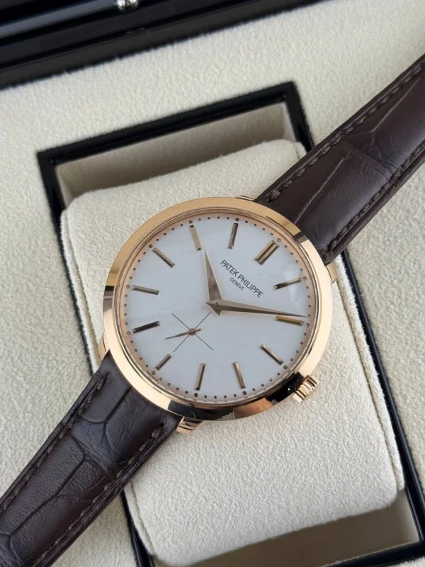 Patek Philippe Calatrava 18k Rose Gold Men's Watch - Image 5