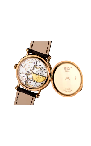 Patek Philippe Calatrava Power Reserve Moonphase 18k Yellow Gold Men's Watch - Image 3
