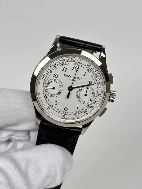 Patek Philippe Complicated Chronograph 18K White Gold Men's Watch - Image 3