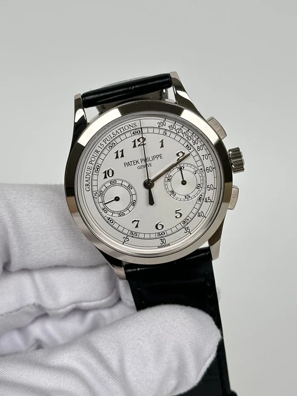 Patek Philippe Complicated Chronograph 18K White Gold Men's Watch - Image 4