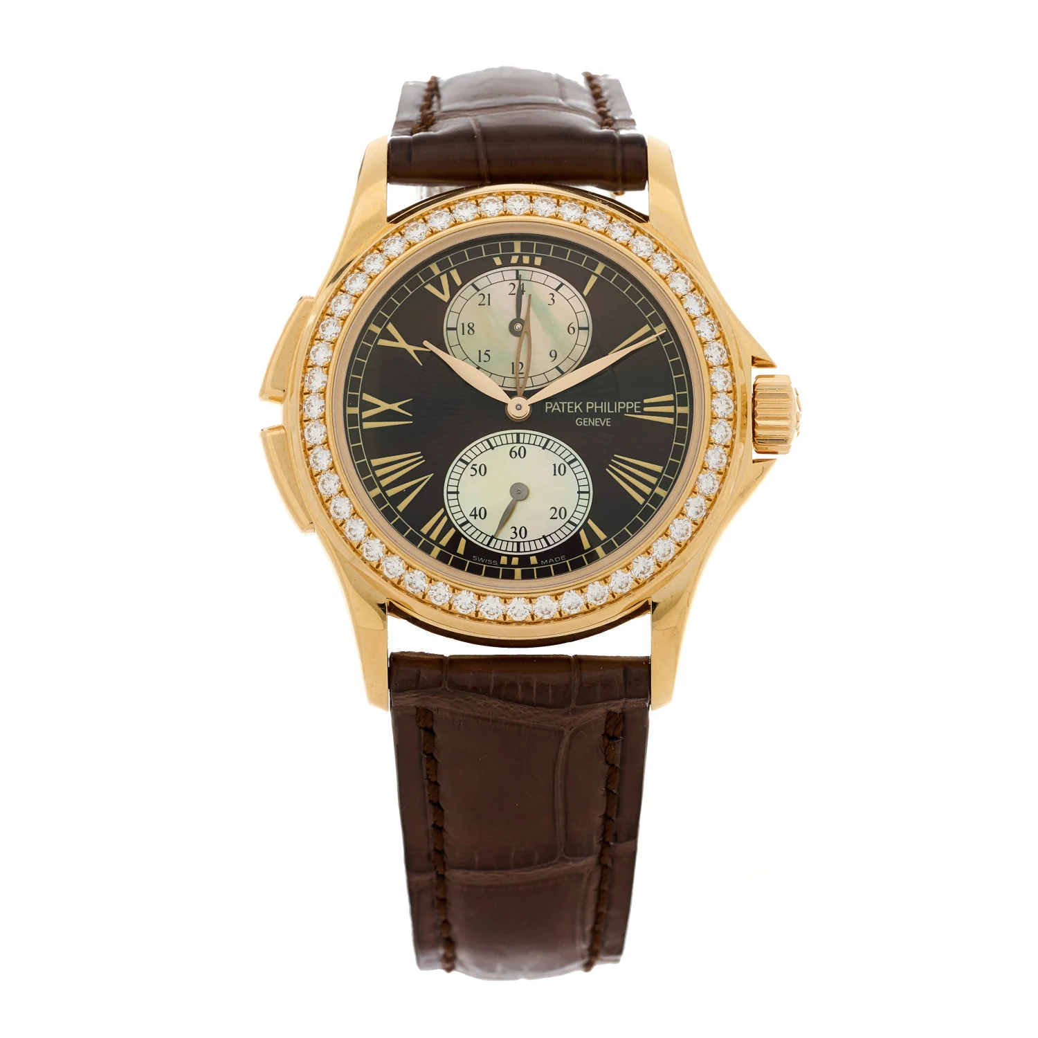 Patek Philippe Complications 18K Rose Gold & Diamonds Ladies Watch