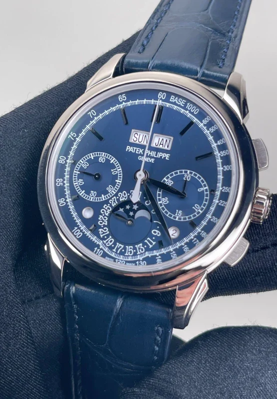 Patek Philippe Grand Complications Perpetual Calendar Chronograph 18K White Gold Men's Watch - Image 3