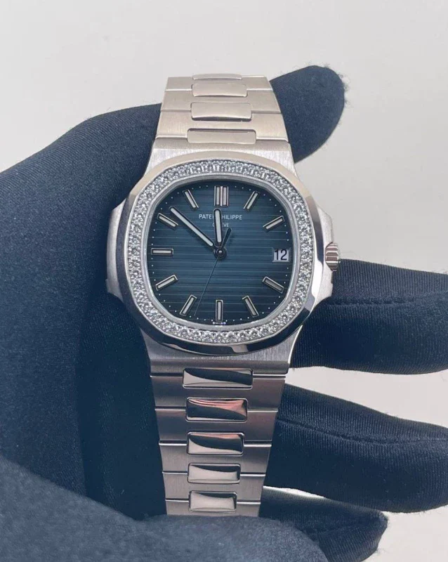 Patek Philippe Nautilus 18K White Gold&Diamonds Men's Watch - Image 5