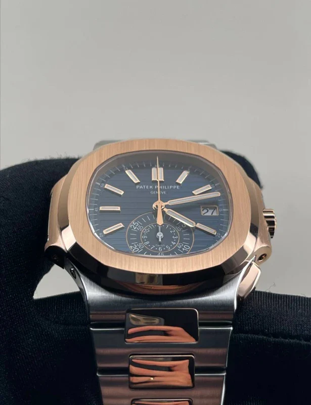 Patek Philippe Nautilus Chronograph 18K Rose Gold & Stainless steel Men's Watch - Image 5