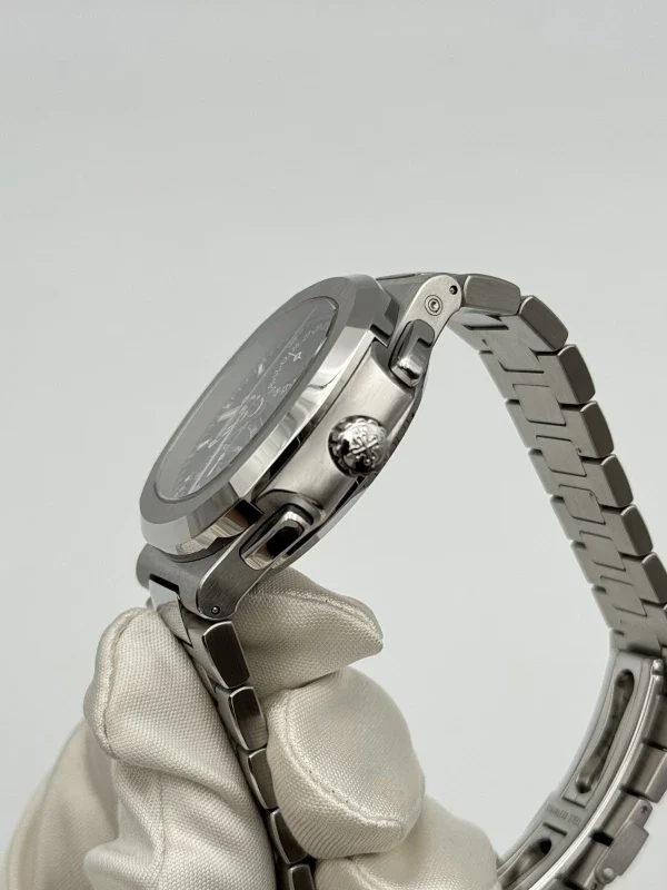 Patek Philippe Nautilus Chronograph Travel Time Stainless Steel Men's Watch - Image 5