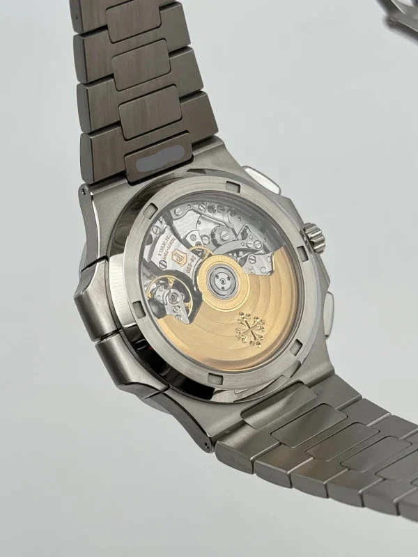 Patek Philippe Nautilus Chronograph Travel Time Stainless Steel Men's Watch - Image 9