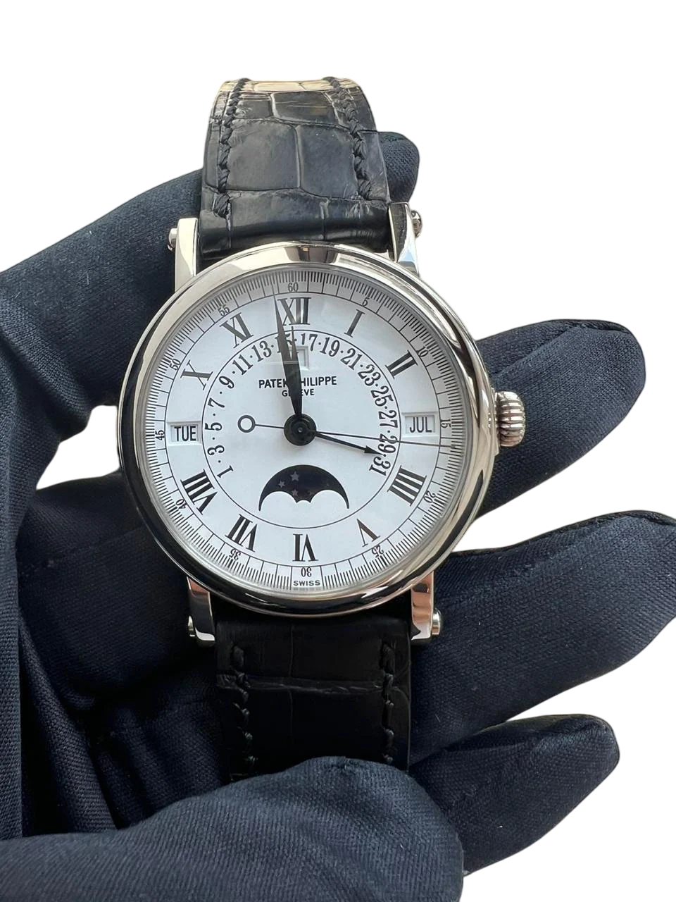 Patek Philippe Perpetual Calendar 18K White Gold Man's Watch - Image 2