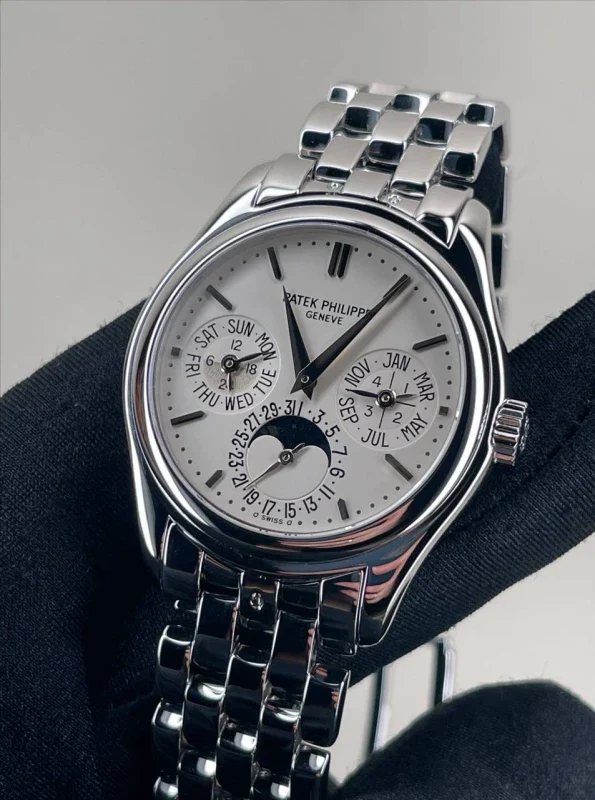 Patek Philippe Perpetual Calendar 18K White Gold Men’s Watch - Image 4
