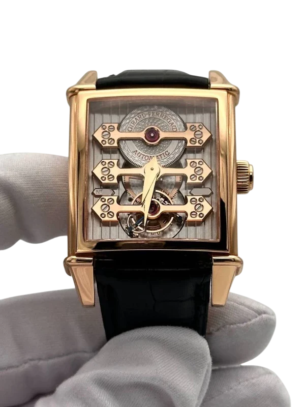 Girard Perregaux Haute Horlogerie Vintage 1945 Triple Bridge Tourbillon 18K Rose Gold Men's Watch - Image 2