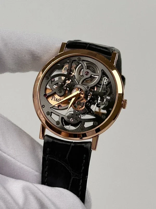 Piaget Altiplano Skeleton 18K Rose Gold Men's Watch - Image 3