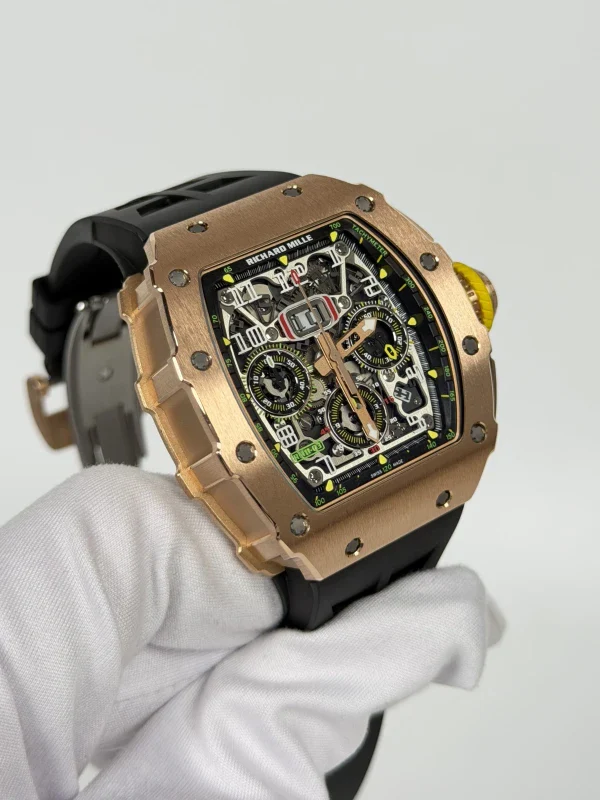 Richard Mille RM011 Flyback Chronograph 18K Rose Gold/Titanium Men's Watch - Image 3