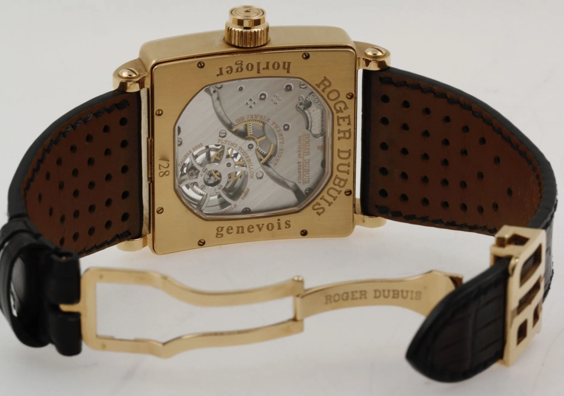 Roger Dubuis Golden Square Tourbillon 18K Rose Gold Mens Watch - Image 7