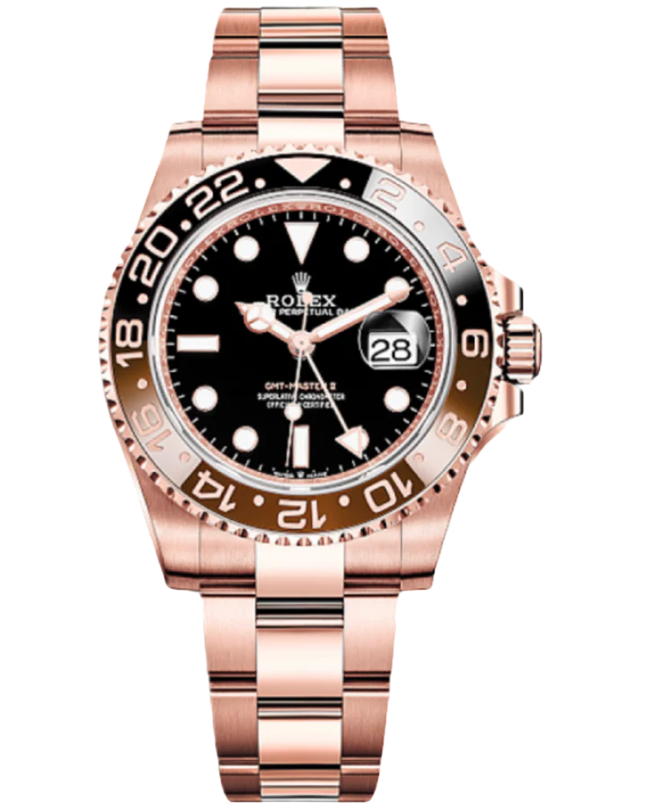 Rolex GMT 18K Rose Gold & Ceramic Men's Watch