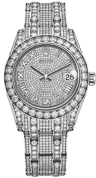 Rolex Datejust 18K White Gold & Diamonds Lady's Watch