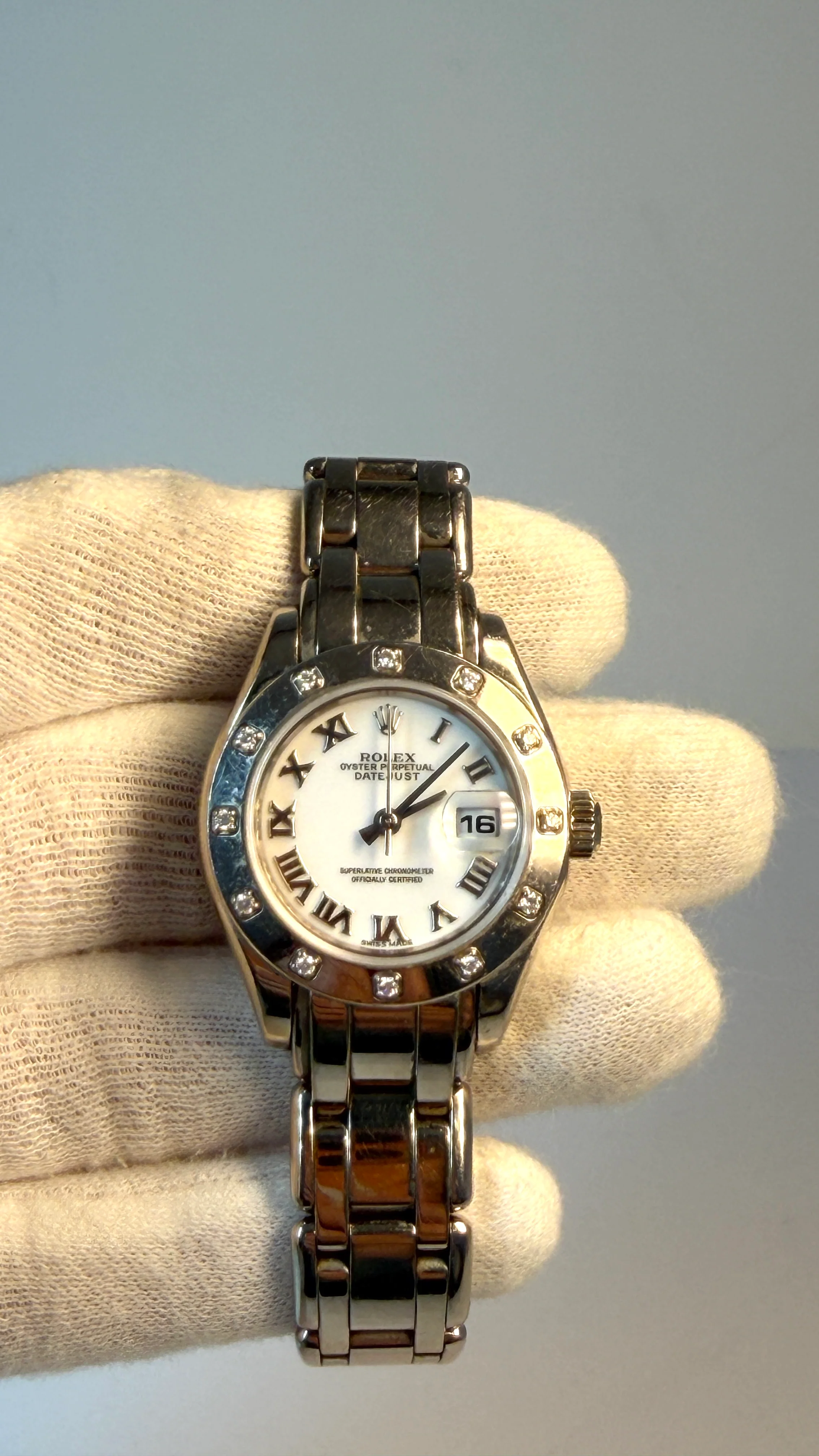 Rolex Datejust Pearlmaster 18K White Gold & Diamonds Lady's Watch - Image 5