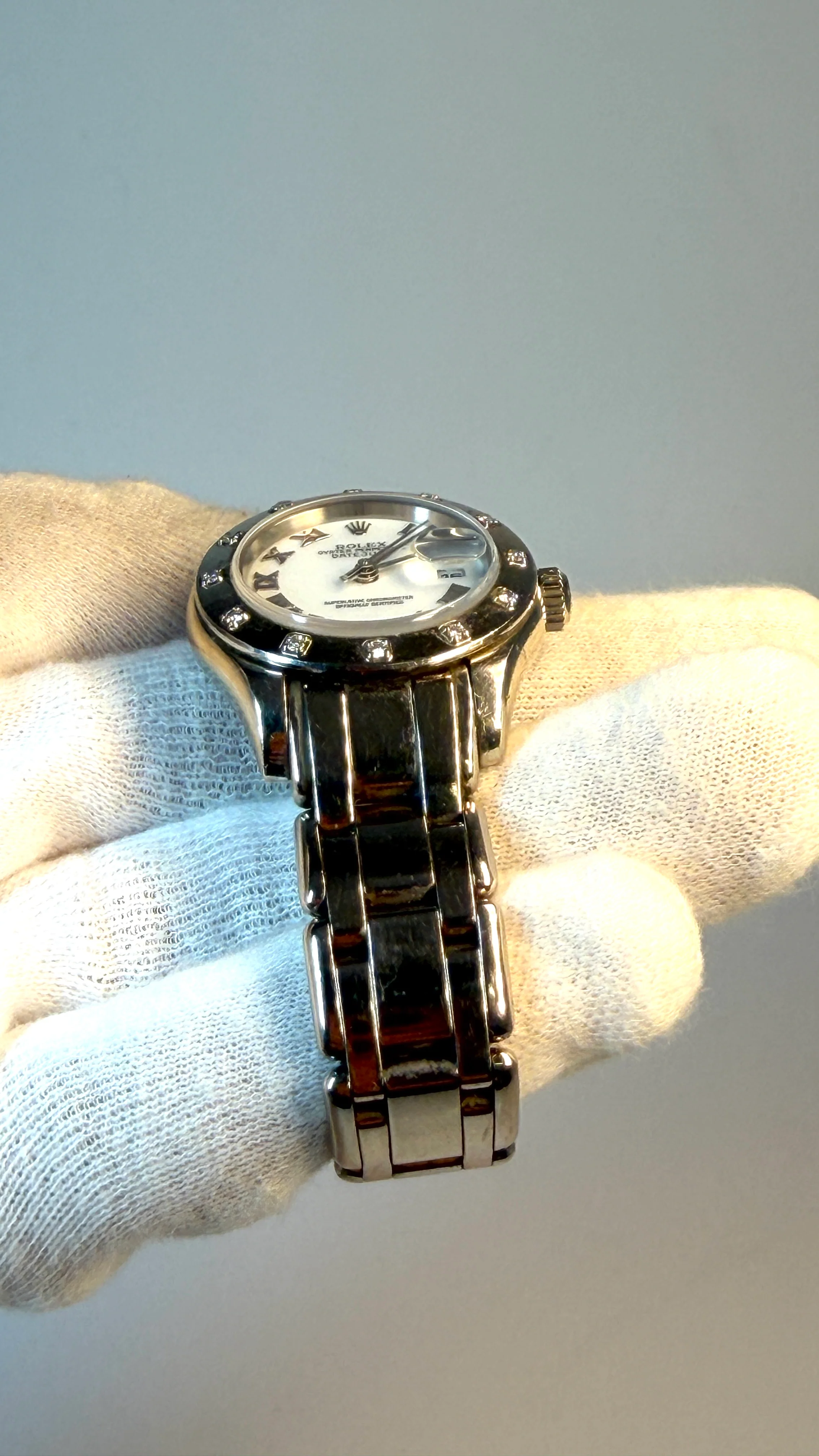 Rolex Datejust Pearlmaster 18K White Gold & Diamonds Lady's Watch - Image 7