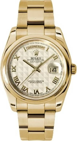 Rolex Day-Date 18K Yellow Gold Unisex Watch