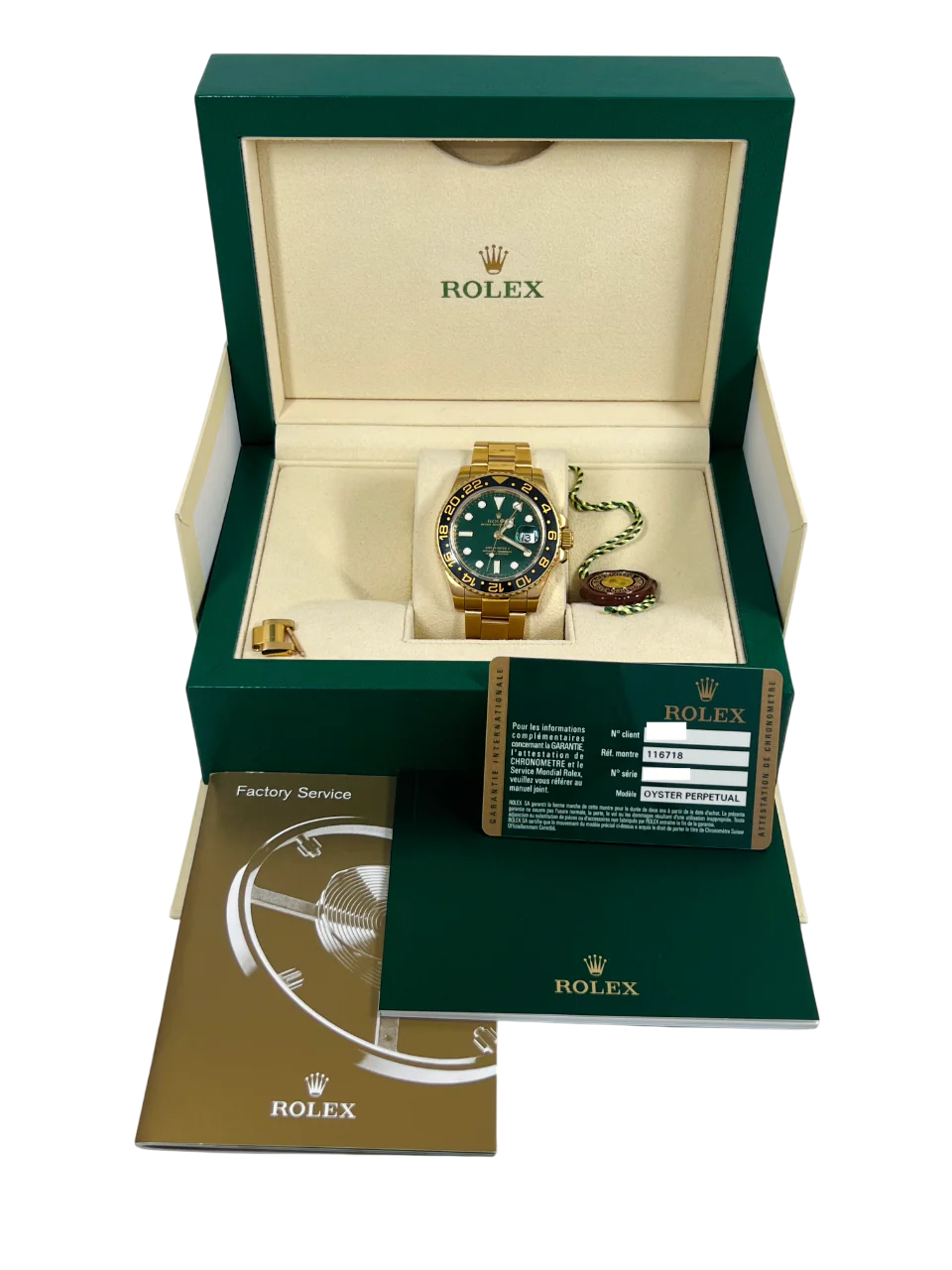 Rolex GMT-Master II Green dial 18K Yellow Gold & Ceramic Men's Watch - Image 6