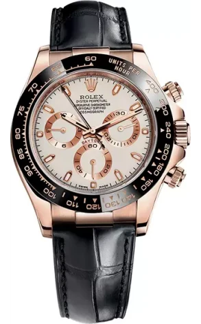 Rolex Oyster Perpetual Cosmograph Daytona Chronograph 18K Rose Gold & Ceramic Men's Watch