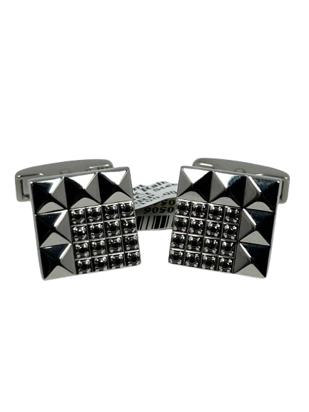 S.T.Dupont Stainless Steel Cufflinks with 32 Diamonds - Image 3