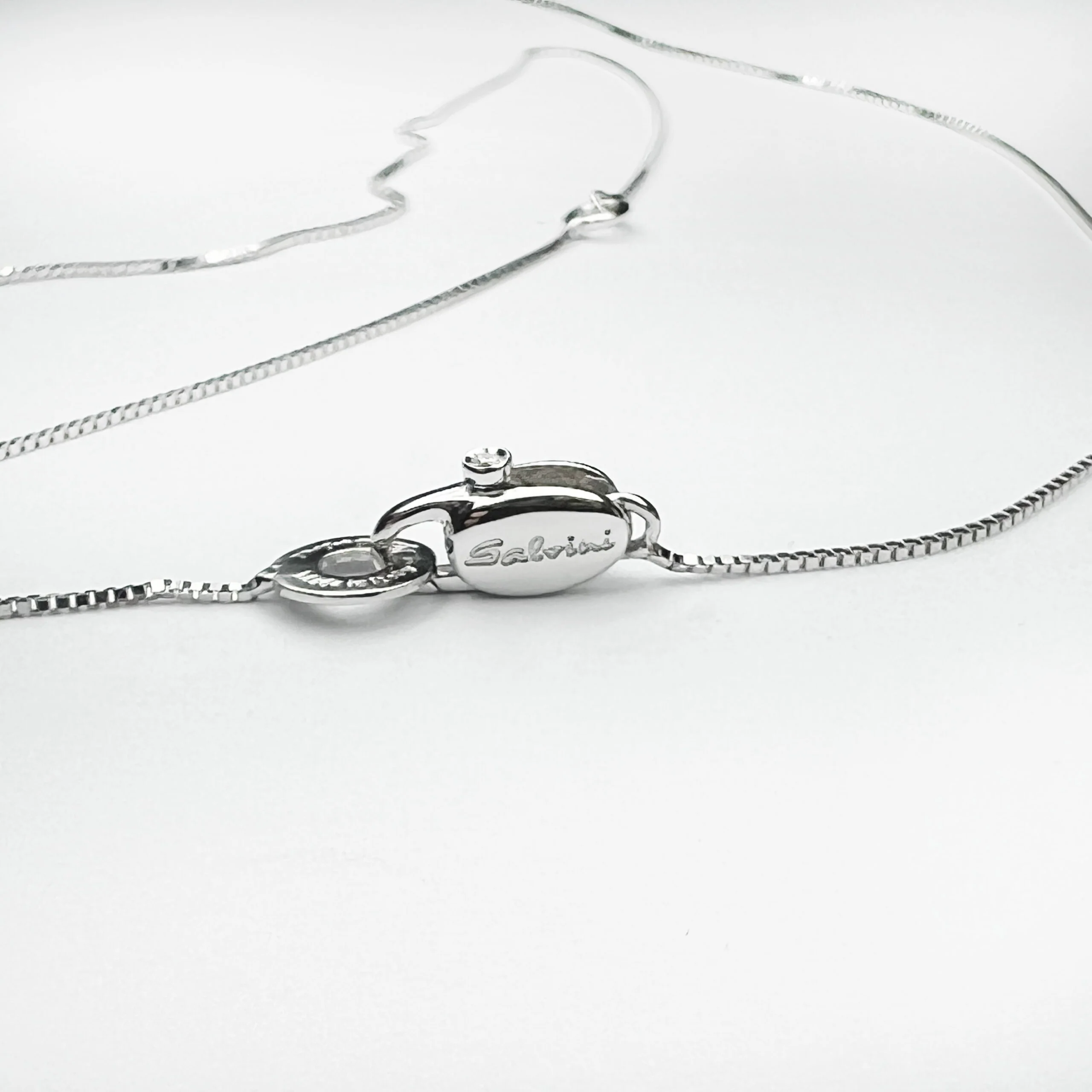 Salvini 18k White Gold Ladies Pendant with Diamonds and Aquamarines - Image 3
