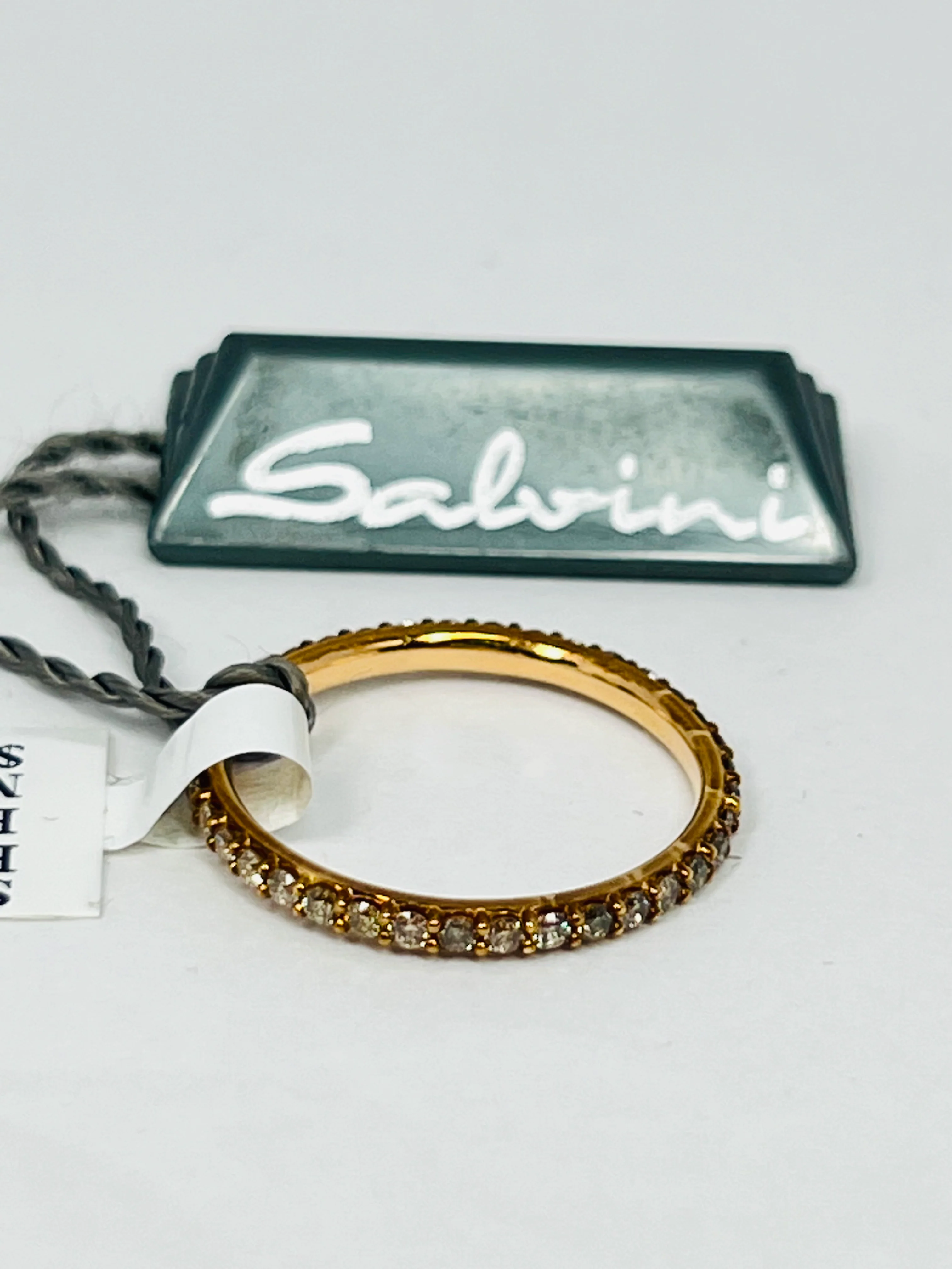 Salvini Wedding Band 18k Rose Gold Diamonds Unisex Ring - Image 3
