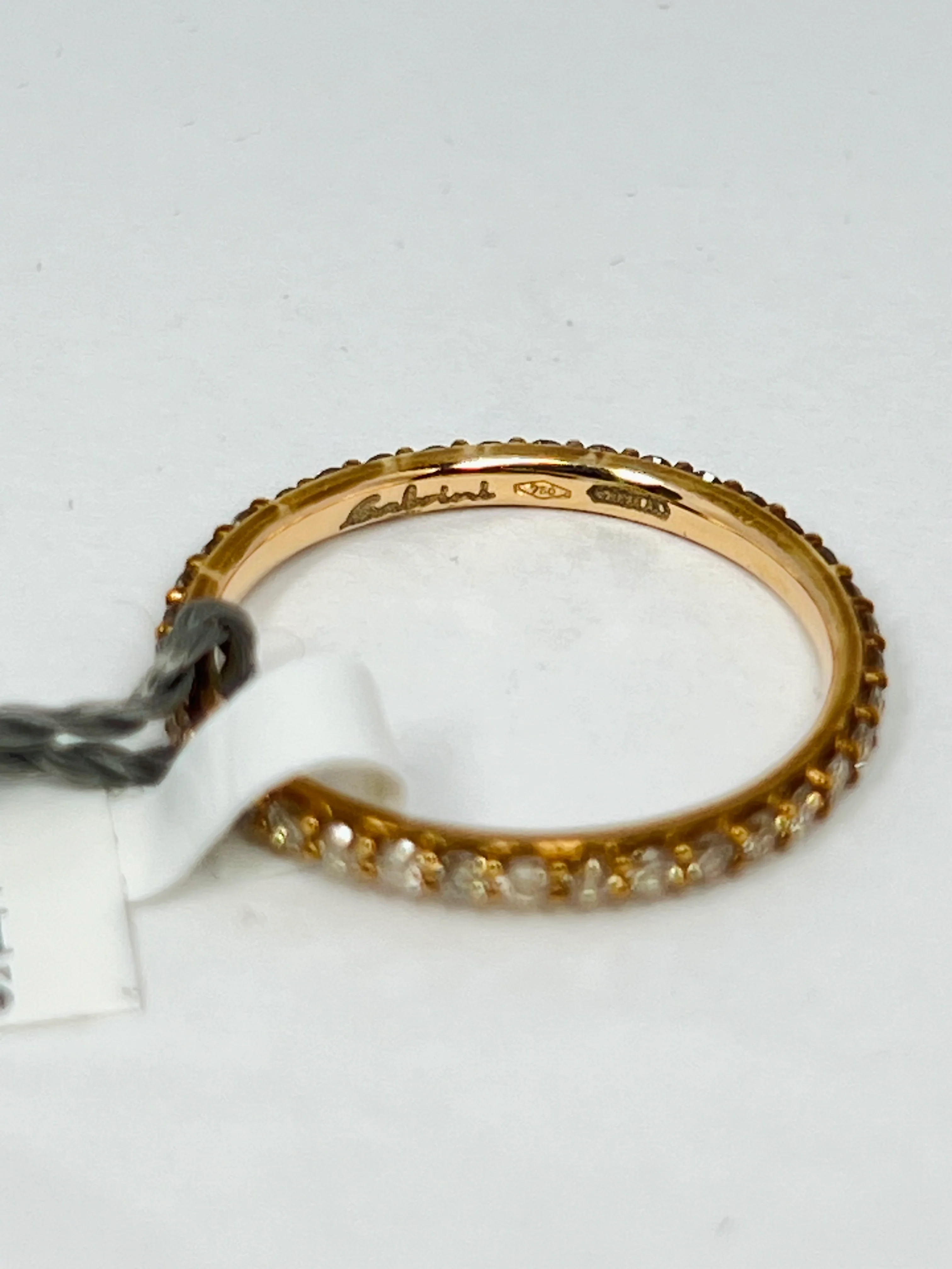 Salvini Wedding Band 18k Rose Gold Diamonds Unisex Ring - Image 5