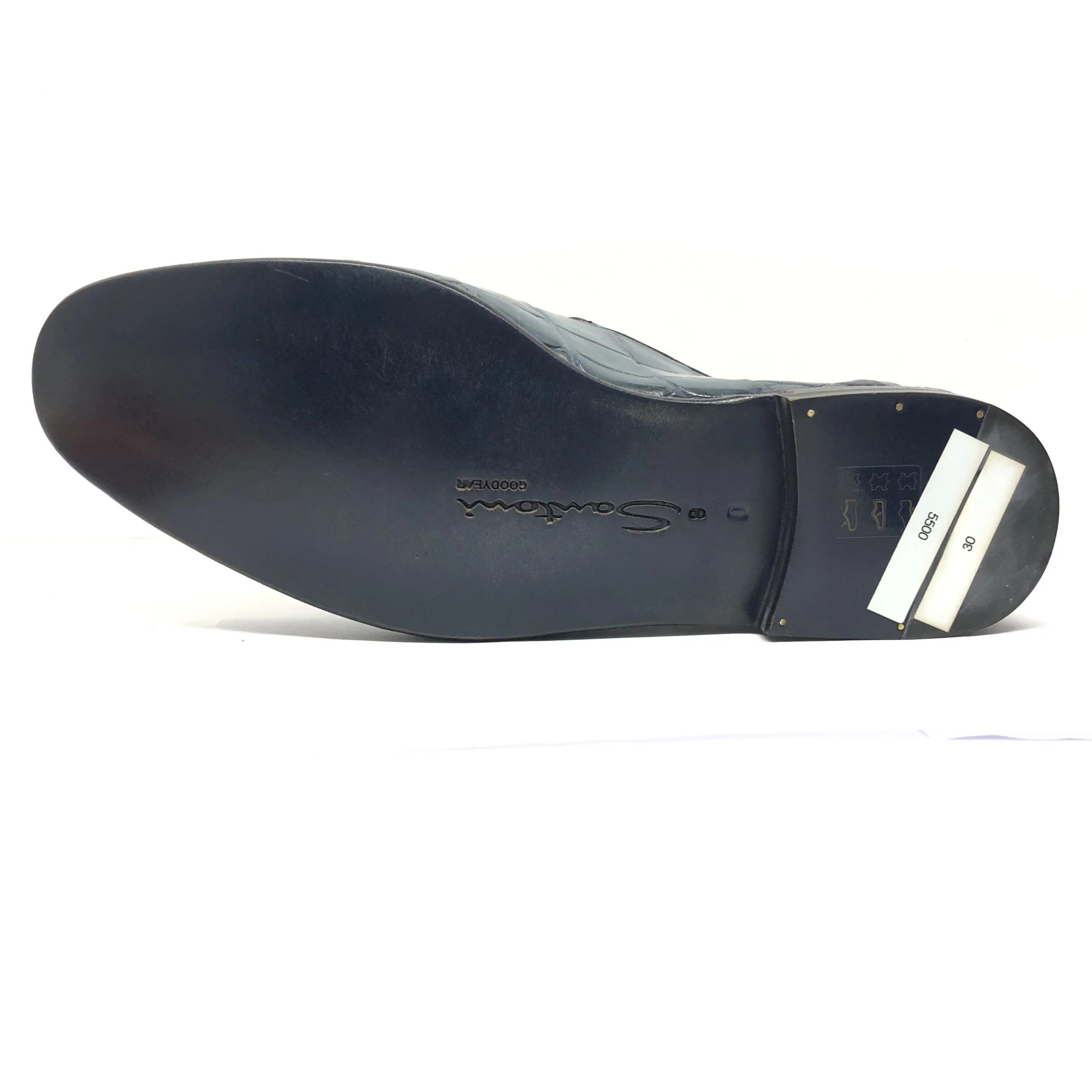 Santoni Blue Alligator Leather Men's Shoes - Image 6