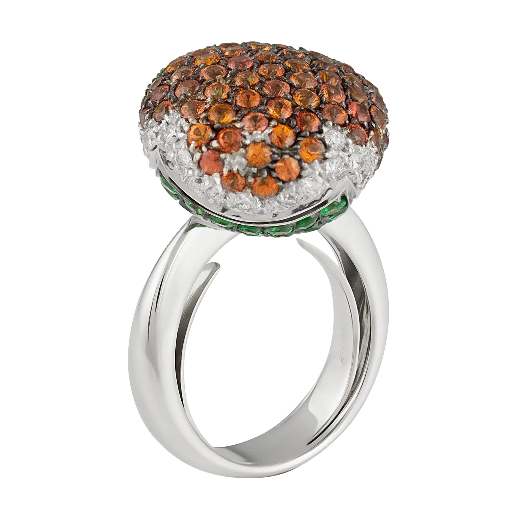 Stefan Hafner 18K White Gold Diamond & Sapphire Lady's Ring - Image 3