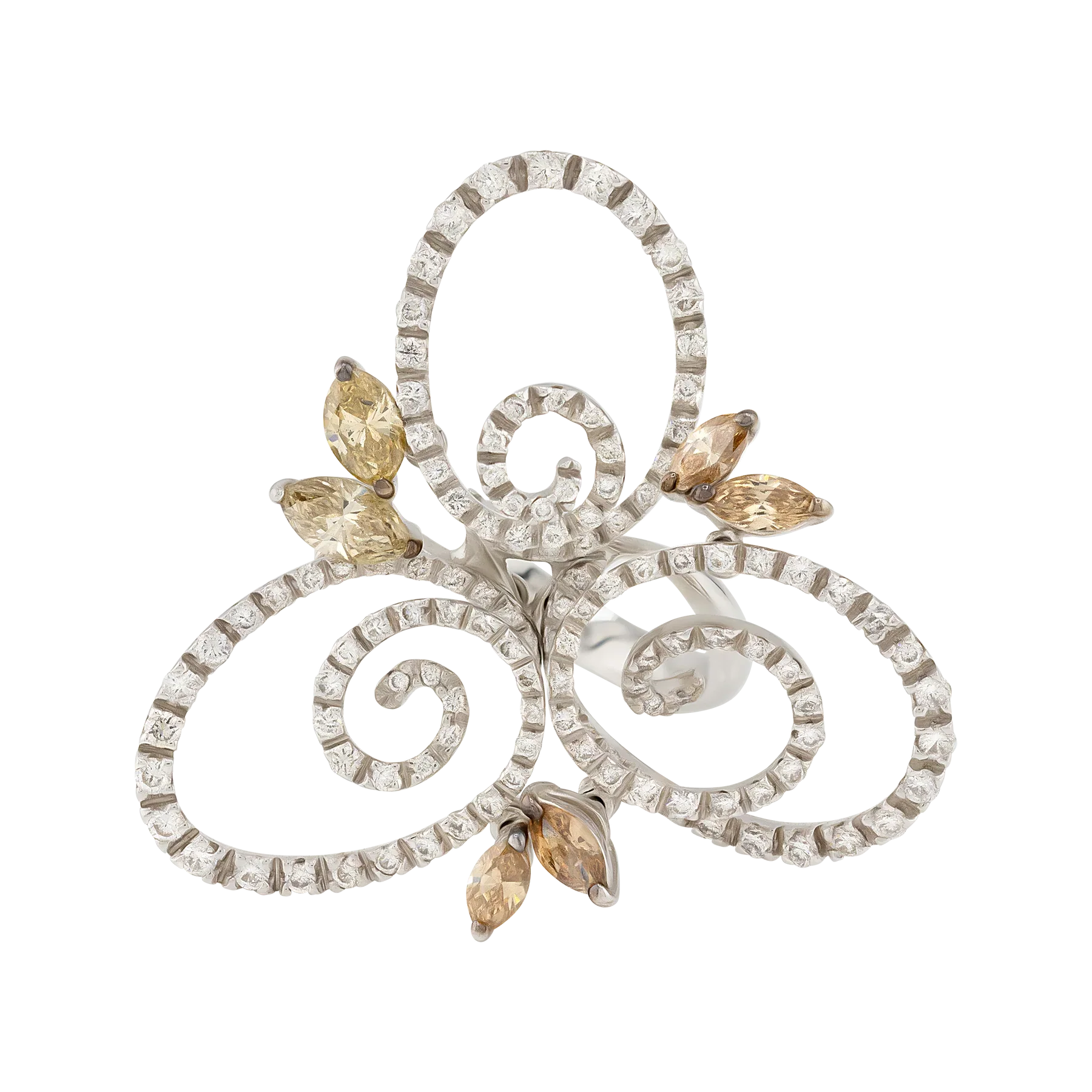 Stefan Haner 18K White Gold Diamond Lady's Ring