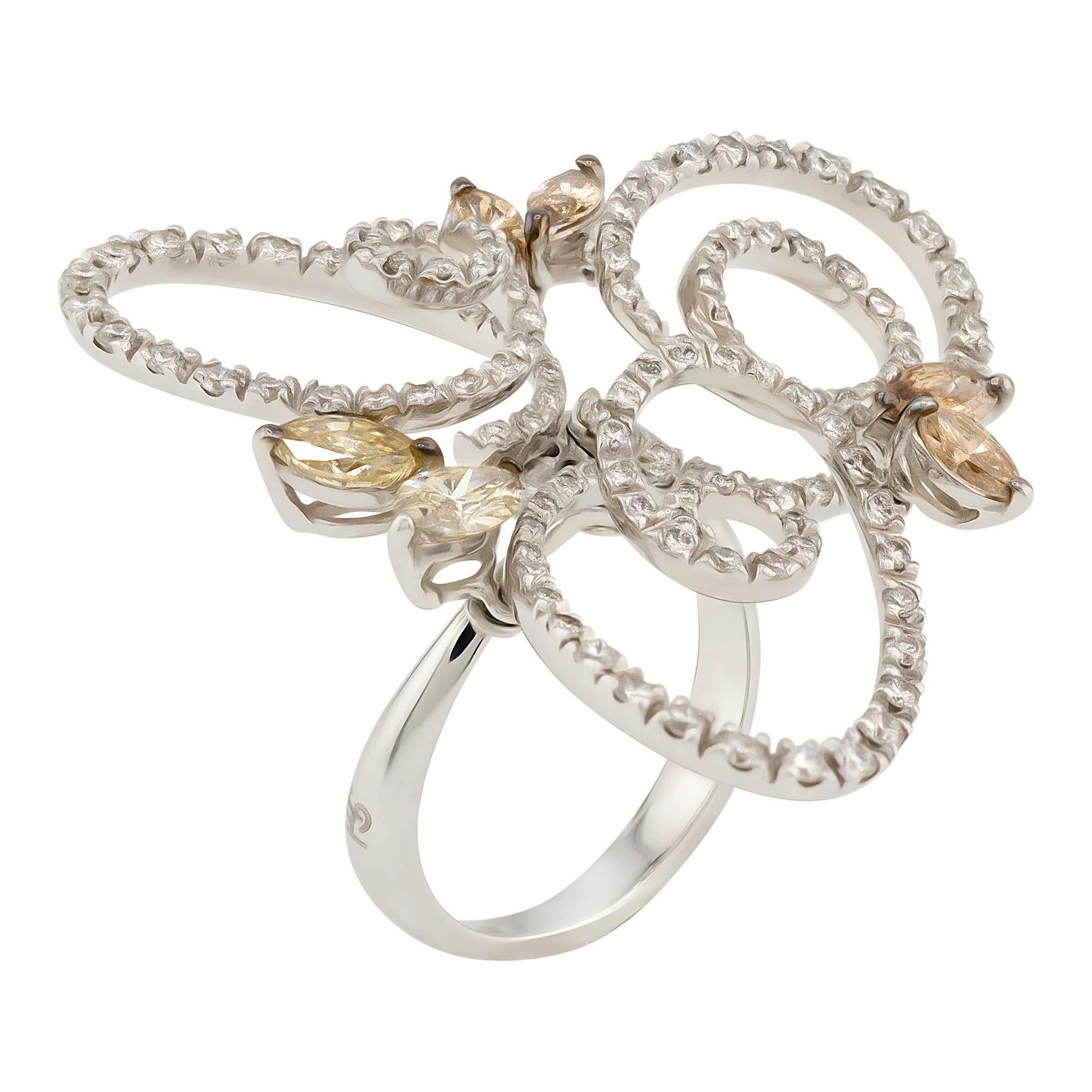 Stefan Haner 18K White Gold Diamond Lady's Ring - Image 2