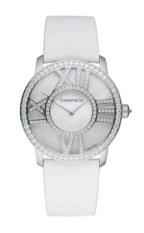 Tiffany & Co Atlas 18K White Gold & Diamonds Lady's Watch