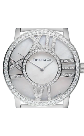 Tiffany & Co Atlas 18K White Gold & Diamonds Lady's Watch - Image 2