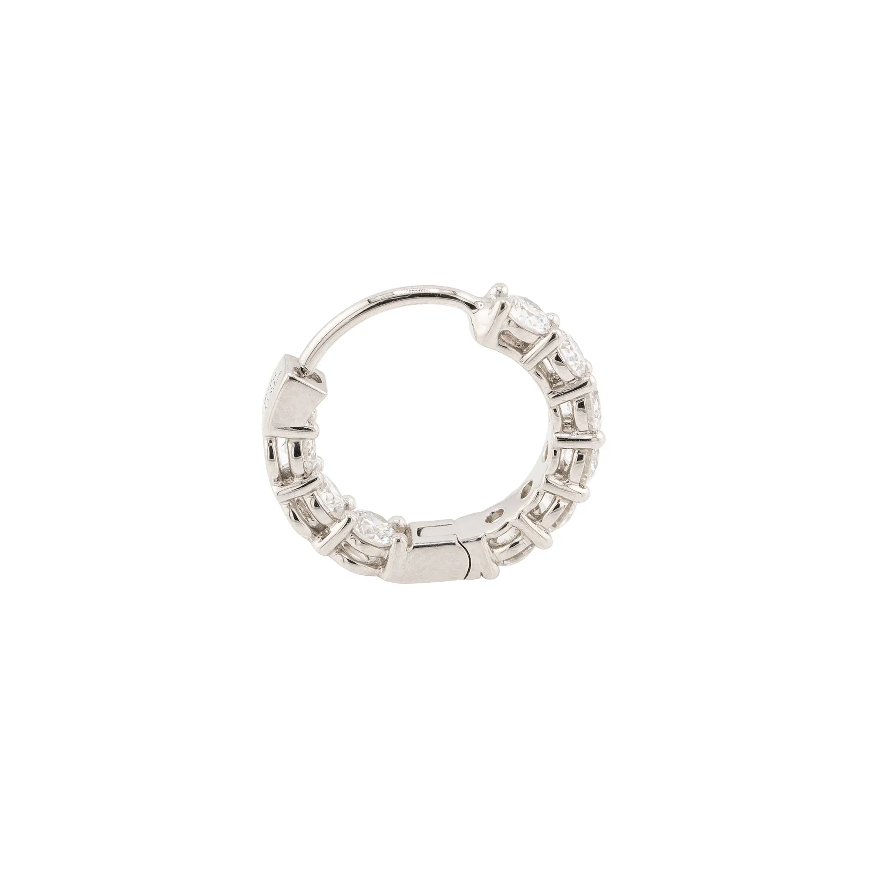 Tiffany & Co. Diamond Hoop Lady's Earrings - Image 4