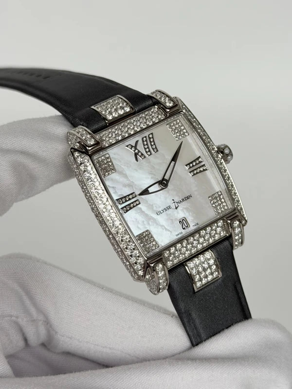 Ulysse Nardin Caprice Full 18K White Gold & Diamonds Lady's Watch - Image 3