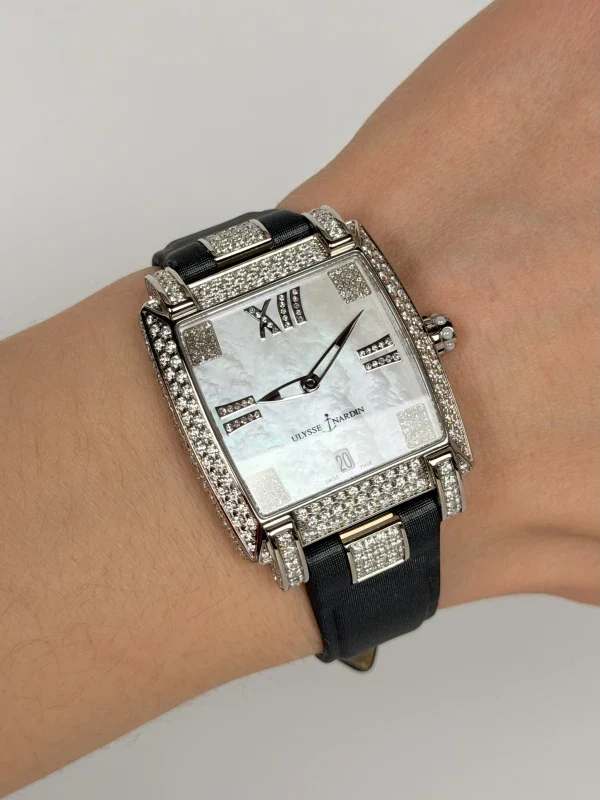 Ulysse Nardin Caprice Full 18K White Gold & Diamonds Lady's Watch - Image 4