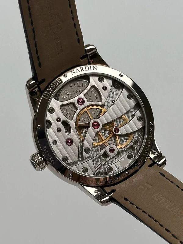 Ulysse Nardin Classico Ulysse Anchor Tourbillon 18K White Gold Mens Watch - Image 8
