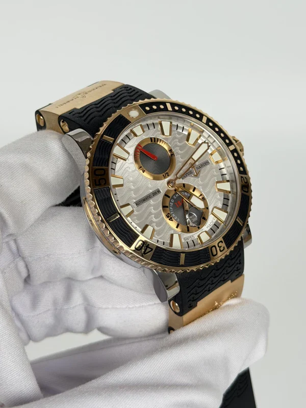 Ulysse Nardin Diver Maxi Marine Diver 18k Rose Gold & Titanium Men's Watch - Image 4