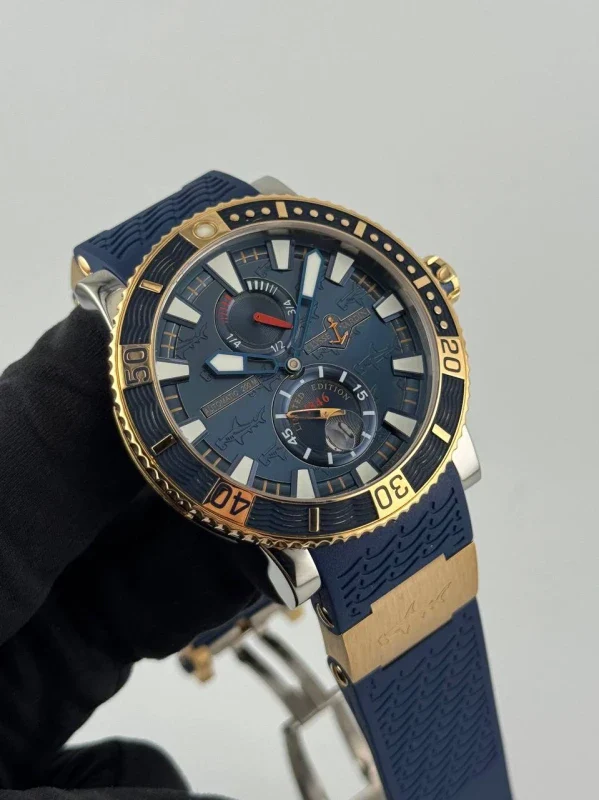 Ulysse Nardin Maxi Marine Diver Hammerhead Shark 18K Rose Gold & Titanium Men's Watch - Image 4