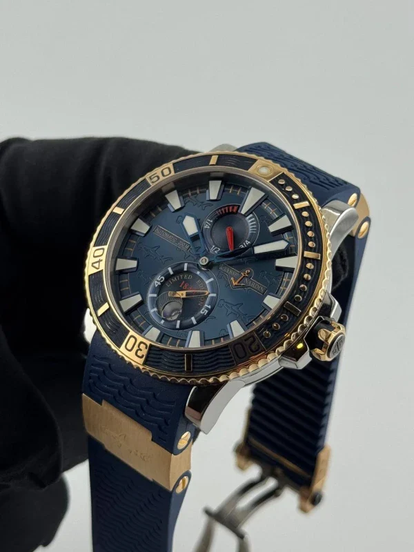 Ulysse Nardin Maxi Marine Diver Hammerhead Shark 18K Rose Gold & Titanium Men's Watch - Image 7
