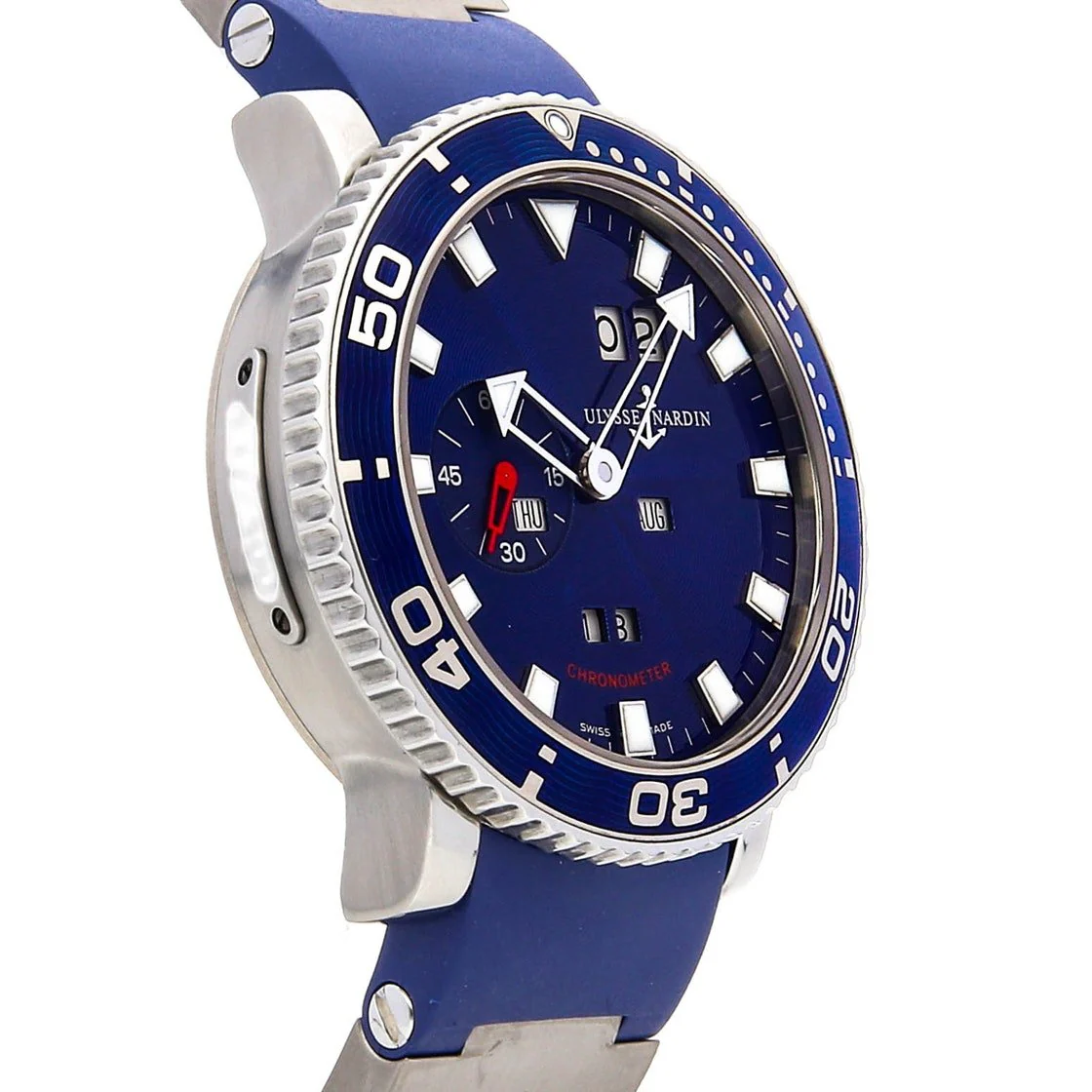 Ulysse Nardin Marine Aqua Perpetual Stainless Steel Mens Watch - Image 3