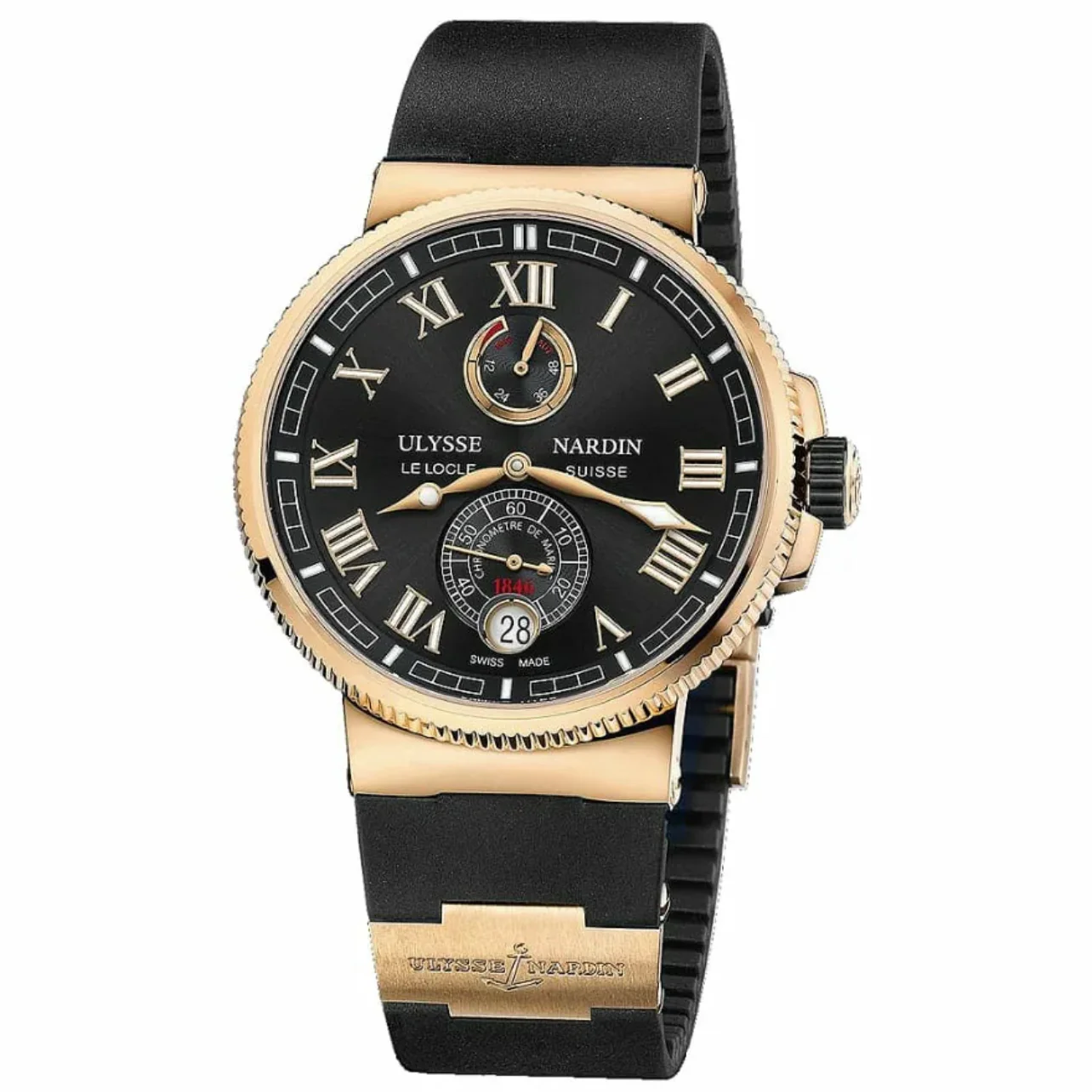 Ulysse Nardin Marine Chronometer Manufacture 18K Rose Gold Men's Watch - Image 2