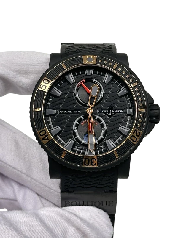Ulysse Nardin Marine Diver Maxi Boutique 2011 Stainless steel & Rubber Men's Watch - Image 2