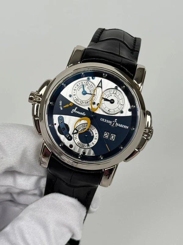 Ulysse Nardin Sonata Cathedral Dual Time 18K White Gold Men's Watch - Image 3