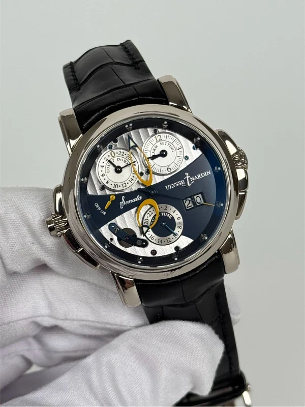 Ulysse Nardin Sonata Cathedral Dual Time 18K White Gold Men's Watch - Image 4