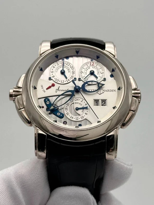 Ulysse Nardin Sonata Cathedral Dual Time 18K White Gold Men's Watch - Image 3